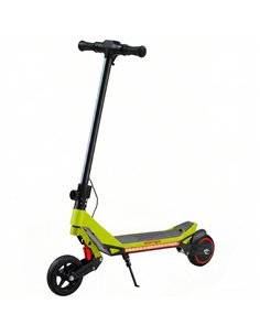 SPORTNOW Electric Scooter for Kids, Foldable E Scooter for Age Age 6+ with LED Display, RGB lights, Up to 16km/h, Green