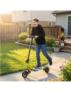 SPORTNOW Electric Scooter for Kids, Foldable E Scooter for Age Age 6+ with LED Display, RGB lights, Up to 16km/h, Green 2