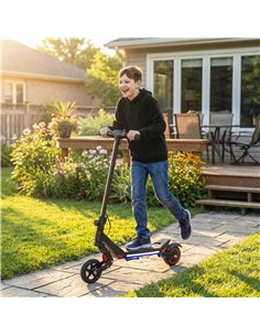 SPORTNOW Electric Scooter for Kids, Foldable E Scooter for Age Age 6+ with LED Display, RGB lights, Up to 16km/h, Black 2