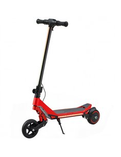 SPORTNOW Electric Scooter for Kids, Foldable E Scooter for Age Age 6+ with LED Display, RGB lights, Up to 16km/h, Red