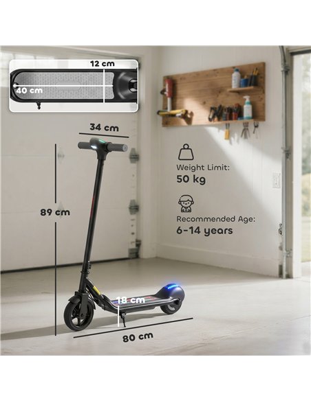 SPORTNOW Electric Scooter for Kids, with LED Display, Green - pic 197946 | FastDaddyshop