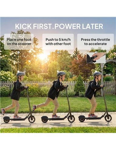 SPORTNOW Electric Scooter for Kids, with LED Display, Green