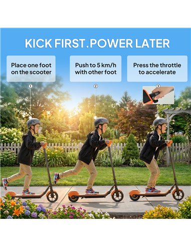 SPORTNOW Electric Scooter for Kids, with LED Display, Green
