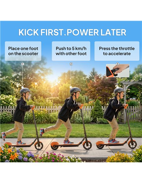 SPORTNOW Electric Scooter for Kids, with LED Display, Green - pic 197956 | FastDaddyshop