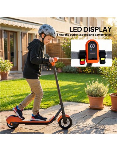 SPORTNOW Electric Scooter for Kids, with LED Display, Green