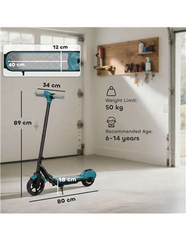 SPORTNOW Electric Scooter for Kids, with LED Display, Green
