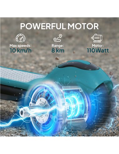 SPORTNOW Electric Scooter for Kids, with LED Display, Green