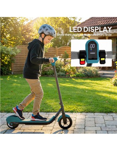 SPORTNOW Electric Scooter for Kids, with LED Display, Green