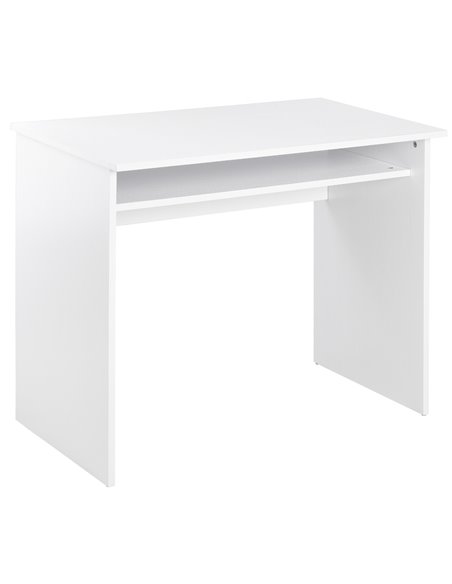 HOMCOM Computer Writing Desk with Storage Compartment, 90W x 50 Dcm, White - pic 19798 | FastDaddyshop