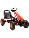 AIYAPLAY Kids Pedal Go Kart with Adjustable Seat, EVA Tyres, Manual Clutch, Brake, Go Kart for Kids 3-8 Years, Red