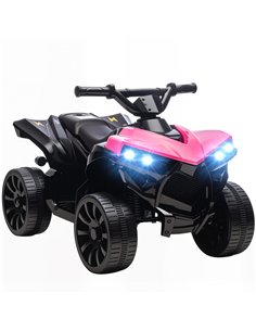 AIYAPLAY 6V Kids ATV, 4 Wheeler Electric Ride on Car with Music and LED Headlights, for Ages 3-6 Years Boys and Girls, Pink