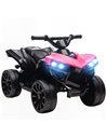 AIYAPLAY 6V Kids ATV, 4 Wheeler Electric Ride on Car with Music and LED Headlights, for Ages 3-6 Years Boys and Girls, Pink