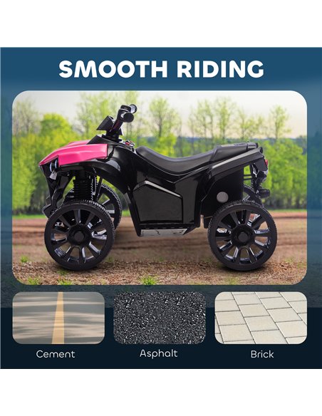 AIYAPLAY 6V Kids ATV, 4 Wheeler Electric Ride on Car with Music and LED Headlights, for Ages 3-6 Years Boys and Girls, Pink - pic 198002 | FastDaddyshop