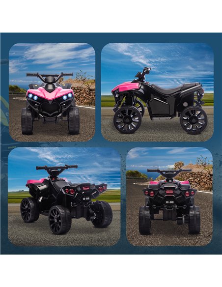 AIYAPLAY 6V Kids ATV, 4 Wheeler Electric Ride on Car with Music and LED Headlights, for Ages 3-6 Years Boys and Girls, Pink - pic 198004 | FastDaddyshop
