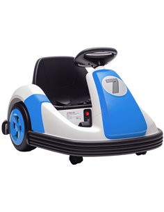 AIYAPLAY Kids Bumper Car with 360-Degree Rotation, 6V Electric Ride On Car with Music and Horn for 3-8 Years Old, Blue