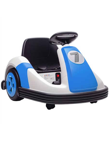 AIYAPLAY Kids Bumper Car with 360-Degree Rotation, 6V Electric Ride On Car with Music and Horn for 3-8 Years Old, Blue - pic 198007 | FastDaddyshop