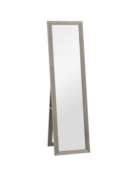 HOMCOM Full Length Mirror, 37 x 157 cm, Hanging or Freestanding, Rectangular Full Body Mirror for Living Room, Bedroom, Grey - pic 198034 | FastDaddyshop
