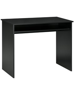 HOMCOM Computer Writing Desk with Storage Compartment, 90W x 50 Dcm, Black