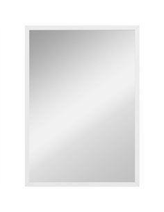 HOMCOM Wall-Mounted Bathroom Mirror, 70 x 50 cm Wall Mirror for Living Room, Bedroom, Hallway, White