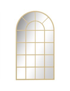 HOMCOM 110 x 65 cm Arched Decorative Wall Mirror for Bedroom Living Room, Modern Window Bathroom Mirror for Home Decor