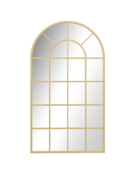 HOMCOM 110 x 65 cm Arched Decorative Wall Mirror for Bedroom Living Room, Modern Window Bathroom Mirror for Home Decor - pic 198124 | FastDaddyshop