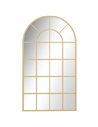 HOMCOM 110 x 65 cm Arched Decorative Wall Mirror for Bedroom Living Room, Modern Window Bathroom Mirror for Home Decor