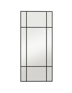 HOMCOM Decorative Grid Wall Mirror, with Back Hooks - Black