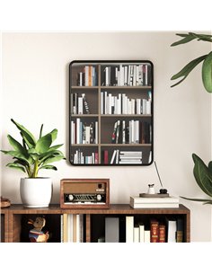 HOMCOM Rectangular Wall Mirror with HD Glass - Black 2