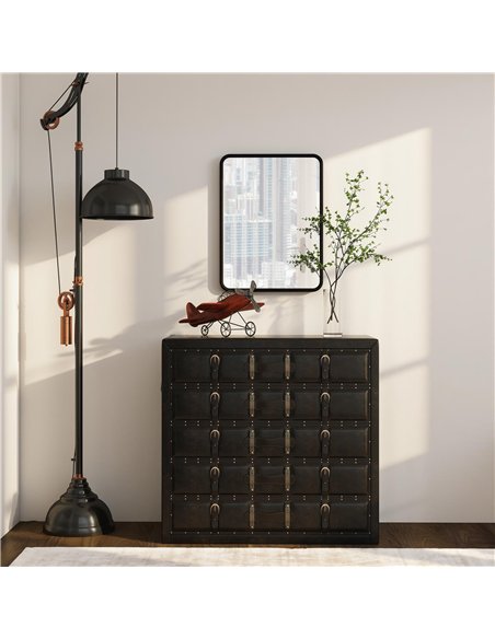 HOMCOM Rectangular Wall Mirror with HD Glass - Black - pic 198193 | FastDaddyshop