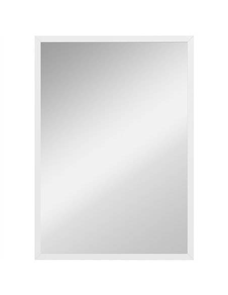 HOMCOM Wall Bathroom Mirror, 60 x 40 cm Wall-Mounted Mirror for Living Room, Bedroom, Hallway, White - pic 198196 | FastDaddyshop