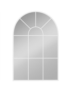 HOMCOM 90 X 61cm Arched Grid Mirror - White