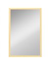 HOMCOM Wall Bathroom Mirror, 60 x 40 cm Wall-Mounted Mirror for Living Room, Bedroom, Hallway, Natural Wood Finish