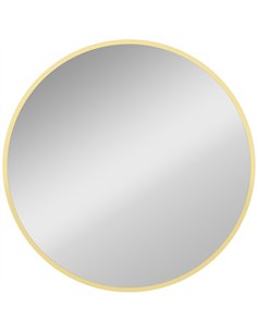 HOMCOM 61cm Decorative Wall Mirror for Bedroom Living Room, Modern Round Bathroom Mirror for Home Decor, Gold Tone