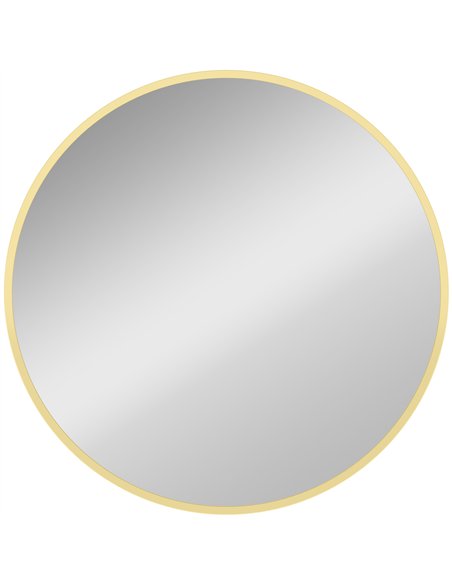 HOMCOM 61cm Decorative Wall Mirror for Bedroom Living Room, Modern Round Bathroom Mirror for Home Decor, Gold Tone - pic 198223 | FastDaddyshop
