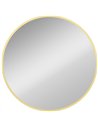 HOMCOM 61cm Decorative Wall Mirror for Bedroom Living Room, Modern Round Bathroom Mirror for Home Decor, Gold Tone