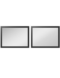 HOMCOM Wall Bathroom Mirror, 30 x 40 cm Wall-Mounted Mirror for Living Room, Bedroom, Hallway, Set of 2, Black