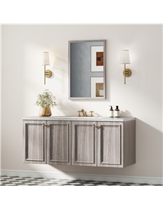 HOMCOM Wall Bathroom Mirror, 40 x 60 cm Wall-Mounted Mirror for Living Room, Bedroom, Hallway, Grey 2