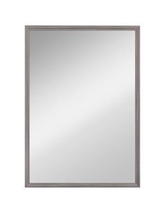 HOMCOM Wall Bathroom Mirror, 50 x 70 cm Wall-Mounted Mirror for Living Room, Bedroom, Hallway, Grey