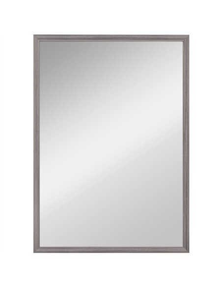 HOMCOM Wall Bathroom Mirror, 50 x 70 cm Wall-Mounted Mirror for Living Room, Bedroom, Hallway, Grey - pic 198277 | FastDaddyshop