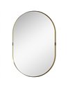 HOMCOM Wall Mirror, Bathroom Mirror with Elevated Aluminium Alloy Frame, 60 x 90 cm, Gold Tone