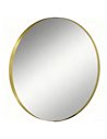 HOMCOM Round Wall Mirror 61 cm, Wall Mounted Bathroom Mirror with Tempered Safety Glass and Aluminium Alloy Frame, Gold Tone