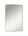 HOMCOM Rectangular Wall Mirror, 90 x 60 cm Wall Mounted Bathroom Mirror w/ Aluminium Alloy Frame and Tempered Glass, Gold Tone