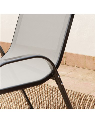 Outsunny Three-Piece Outdoor Garden Set - Light Grey