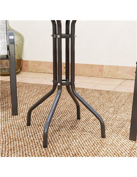 Outsunny Three-Piece Outdoor Garden Set - Light Grey - pic 198375 | FastDaddyshop
