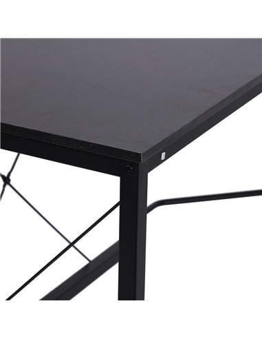 HOMCOM Corner Gaming Desk L-Shape Computer PC Workstation Home Office Three Worktop Writing Table 76x150cm Black
