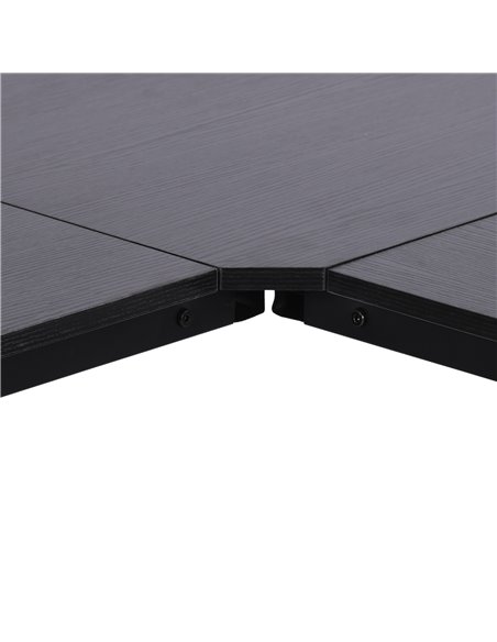 HOMCOM Corner Gaming Desk L-Shape Computer PC Workstation Home Office Three Worktop Writing Table 76x150cm Black - pic 19906 | FastDaddyshop