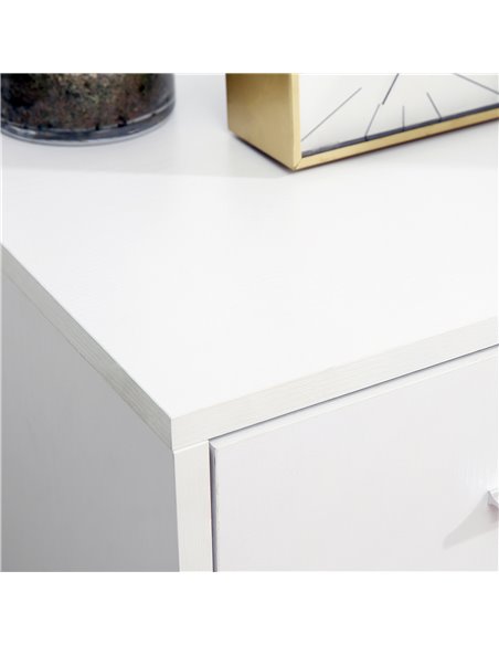 HOMCOM Freestanding Stand Unit Mobile Storage with Wheels, 3 Drawers, 2 Open Shelves, White - pic 19923 | FastDaddyshop