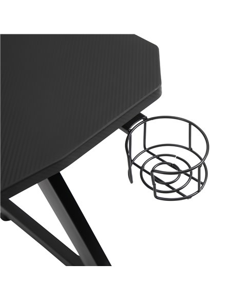 HOMCOM Gaming Desk with Steel Frame, Cup Holder, Headphone Hook, Black - pic 19941 | FastDaddyshop