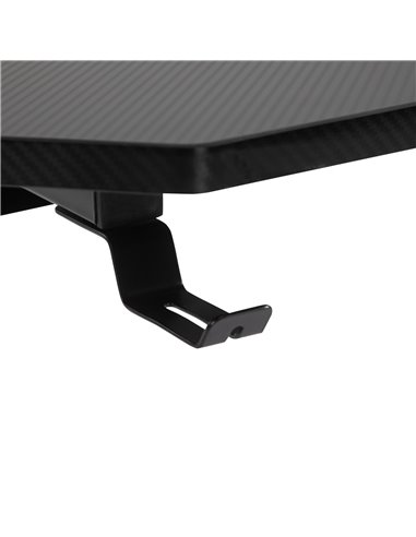 HOMCOM Gaming Desk with Steel Frame, Cup Holder, Headphone Hook, Black
