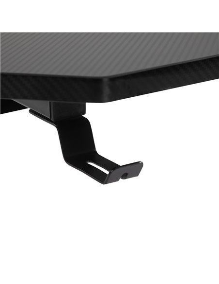 HOMCOM Gaming Desk with Steel Frame, Cup Holder, Headphone Hook, Black - pic 19942 | FastDaddyshop